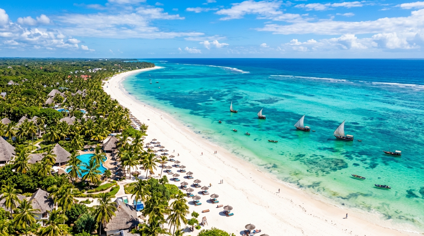 Top 10 Beachfront Hotels in Diani and Their Transfer Distances from MBA Airport